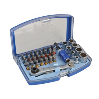 42 PIECE RATCHETING BIT AND SOCKET SET